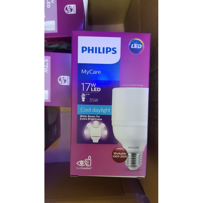 หลอดไฟฟิลลิป์ หลอดLED 17W MyCare T70 หลอดรุ่นใหม่ แอลอีดี หลอดถนอมสายตา แสงขาวหรือแสงส้ม