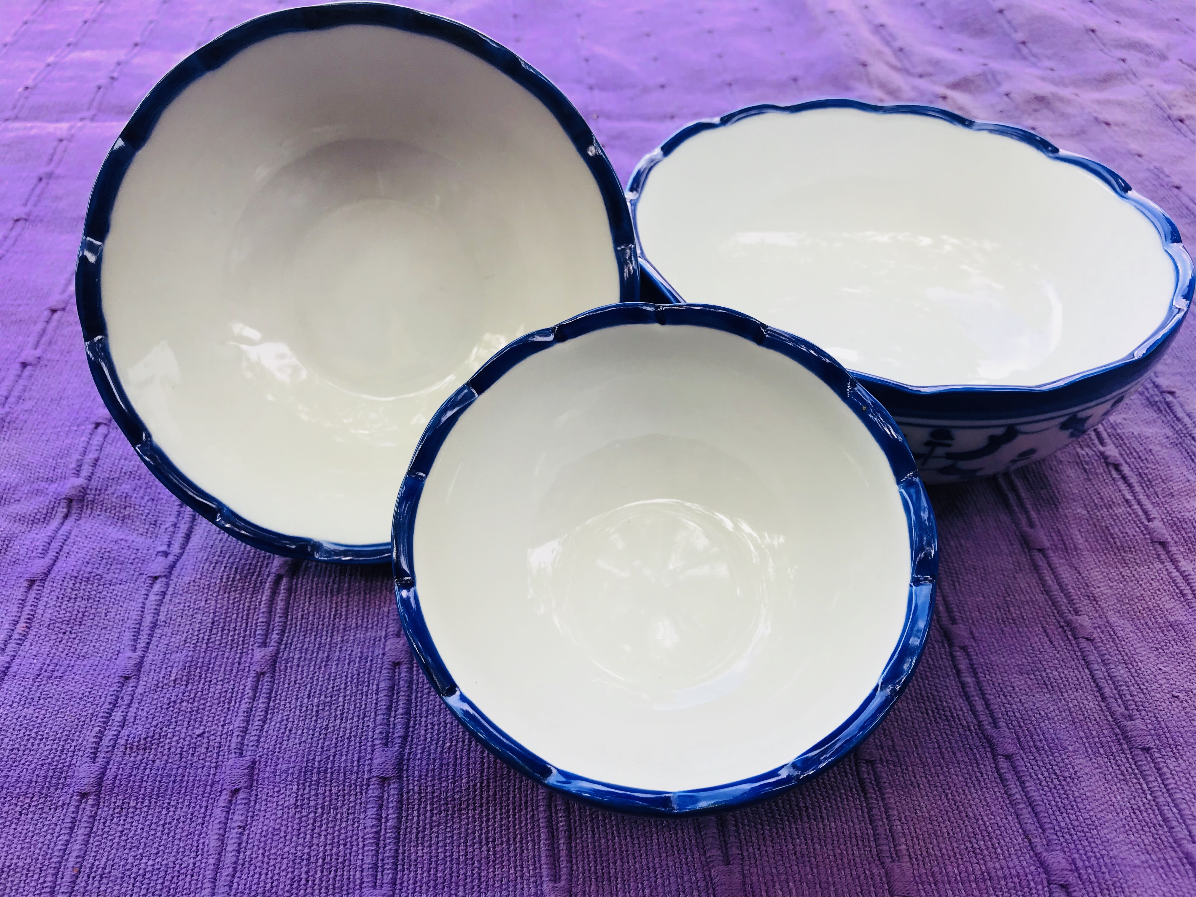 ถ้วยลายไทยบัวลอยปากหยัก6"