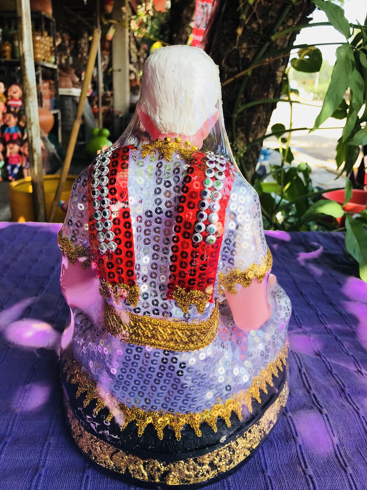 คู่ตายายเรซิ่นผ้าไทย15”