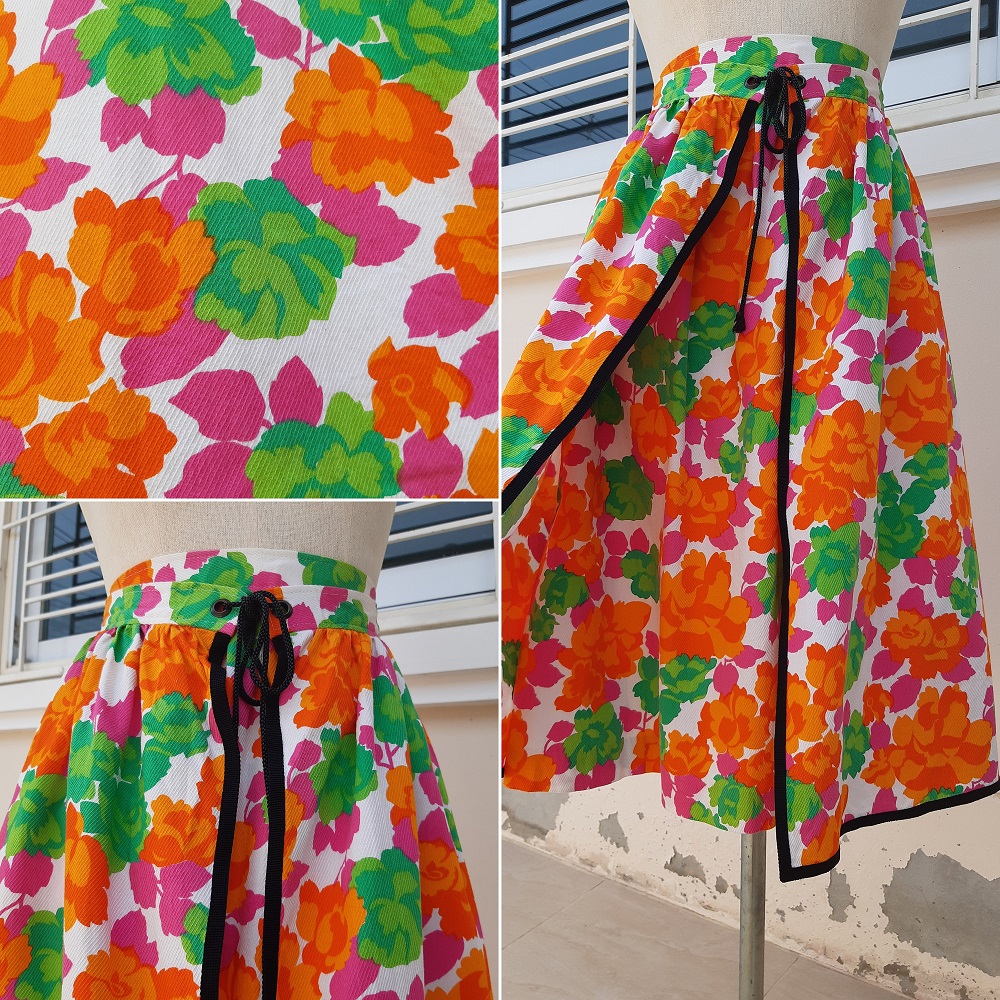 กระโปรง Vintage ลายดอกไม้ งานจาก ITALY