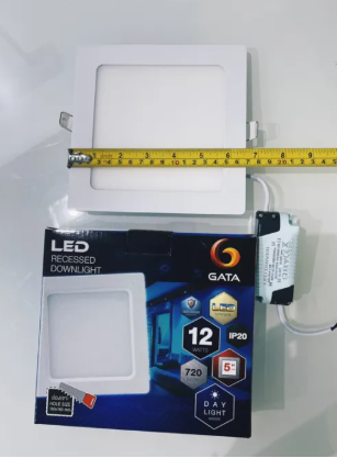 โคมดาวไลท์ GATA Downlight LED ขนาด 12 วัตต์ หน้ากลมและหน้าเหลี่ยม Day, Warm สินค้ารับประกัน 1 ปี