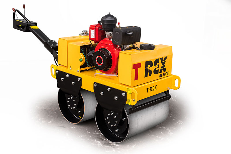 รถบดดินเดินตามทีเร็ก Walk-Behind Rollers T-REX RL600D ดีเซล CHANGFA CF178 6HP แรงบดอัด 20KN