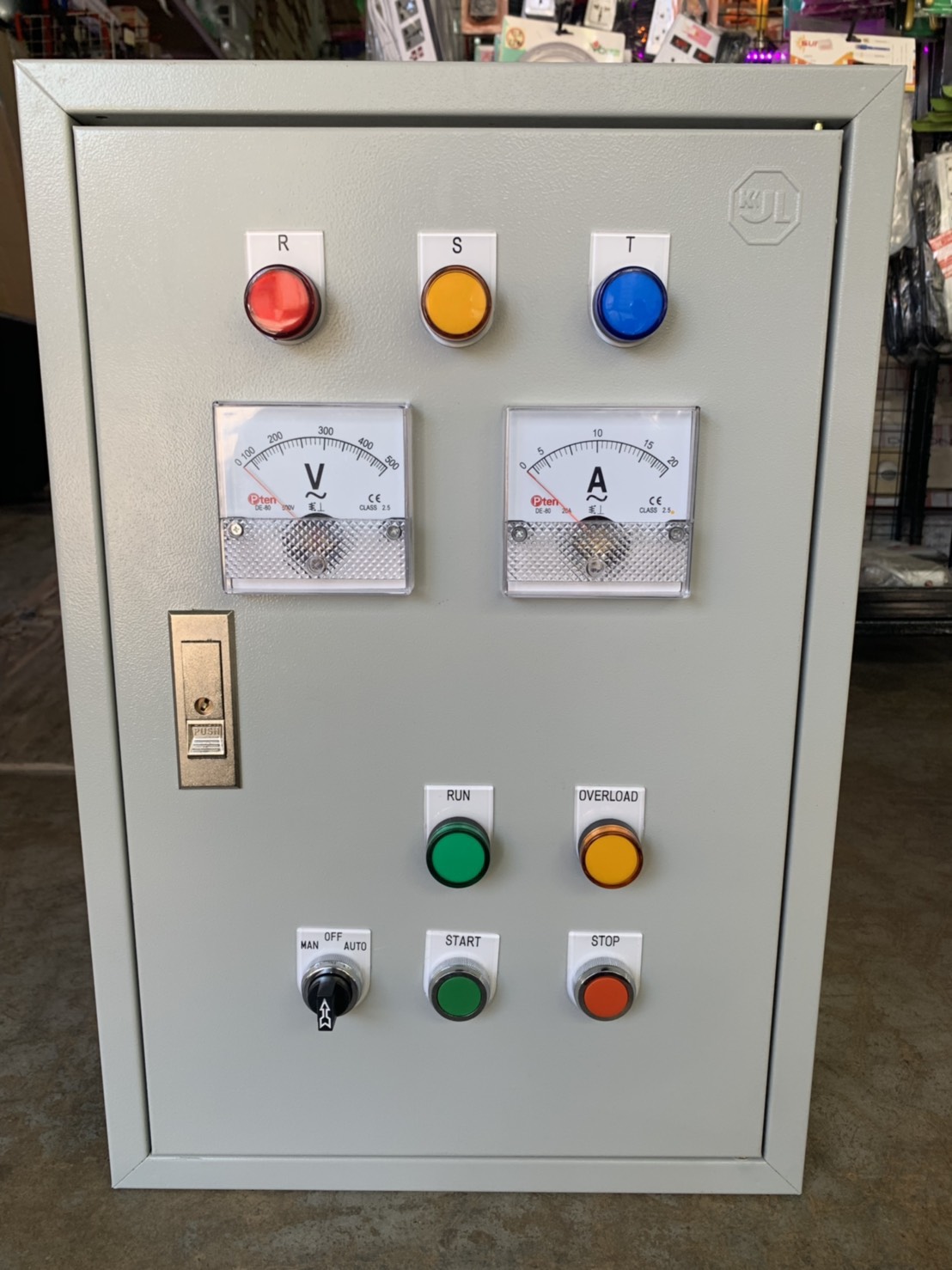 ตู้ควบคุมปั๊มน้ำ 1-3 Hp 3 เฟส 380v ใช้ลูกลอยไฟฟ้า มีเฟส