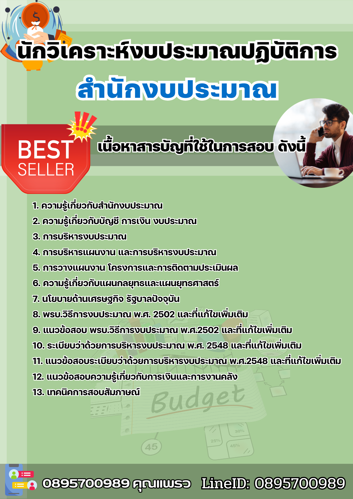 แนวข้อสอบนักวิเคราะห์งบประมาณปฏิบัติการ สำนักงบประมาณ 2568
