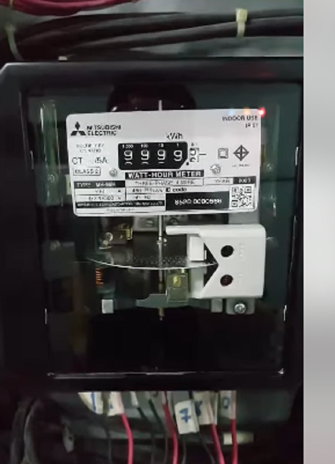 MITSUMISHI มิเตอร์ไฟฟ้า MH-96H 5(6)A CT 3 เฟส 4 สาย 3x220/380-230/400 โวลต์ มิเตอร์ไฟฟ้า3 เฟส 4 สาย รุ่นจานหมุน มิตซูบิชิ