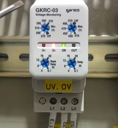 ENTES GKRC-03F เฟสโพเทคชั่นรีเลย์ อุปกรณ์คอนโทรล รีเลย์ 380V เฟสโปรเทคชั่น Voltage Monitoring