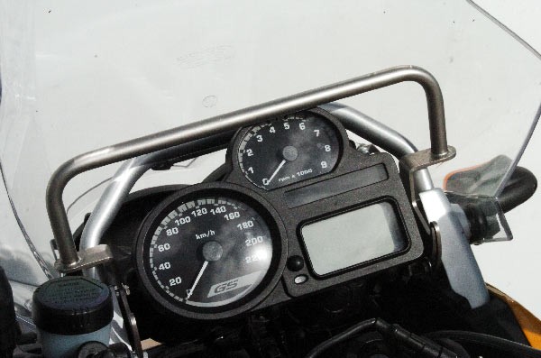 Touratech GPS handlebar bracket *tubular* BMW R1200GS up to 2012 above the instruments GPS bracket adapter Bracket for navigation systems