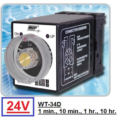 Timer (ไทม์เมอร์) WIP รุ่น24VDC ไทร์ D ทามเมอร์ Multi Range Timer ON delay