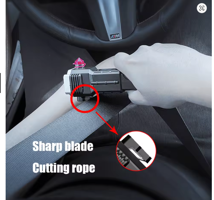 ไฟฉายเข้าป่า 2IN1 ไฟฉายแรงสูงมัลติฟังก์ชัน LED พร้อมไฟด้านข้าง COB ค้อนทุบกระจกช่วยชีวิตชาร์จ USB ด้วยแม่เหล็กตั้งแคมป์