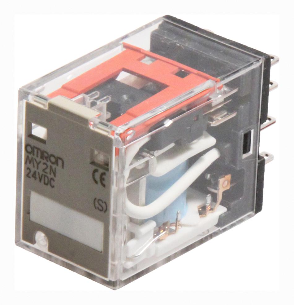 Omron คอนแทครีเลย์ MY2N 24VDC Relay ( มีไฟโชว์ ) MY2N Relay Omron ใช้ไฟ24V ของแท้