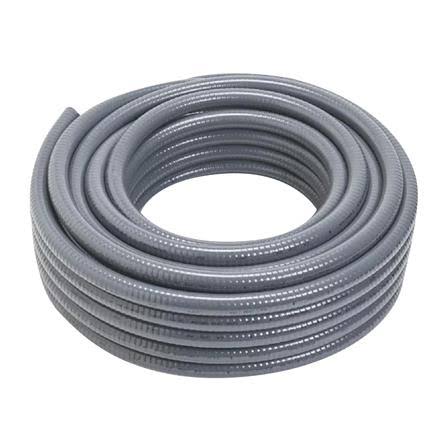 ท่อโลหะอ่อนชนิดกันน้ำ ขนาด 1/2-2/12 1เมตร Flexible Conduit Rain tight ท่ออ่อนกันน้ำลอนเทา แฟรกอ่อนเทาเหล็ก