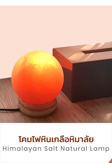 โคมไฟหินเกลือหิมาลัย : Himalayan Salt Natural Lamp