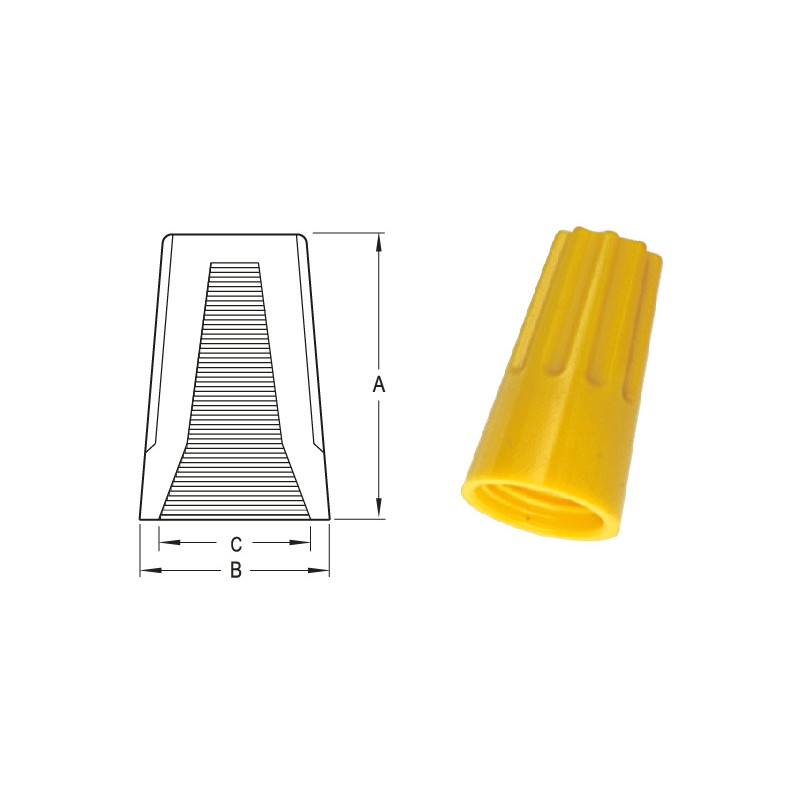 วายนัทจับสายไฟ Wire Nut connector ส้ม แดง เหลือง ขนาด 0.5-2.5 1-4 1-6 มิล 10ชิ้น วายนัท ตัวขั้นสาย ตัวเก็บสายไฟ