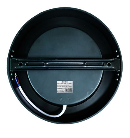 SHINING LED Downlight Surface ขนาด 12 วัตต์ ขอบดำ แสงขาว ทรงกลม 8 นิ้วไม่ต้องเจาะฝ้า