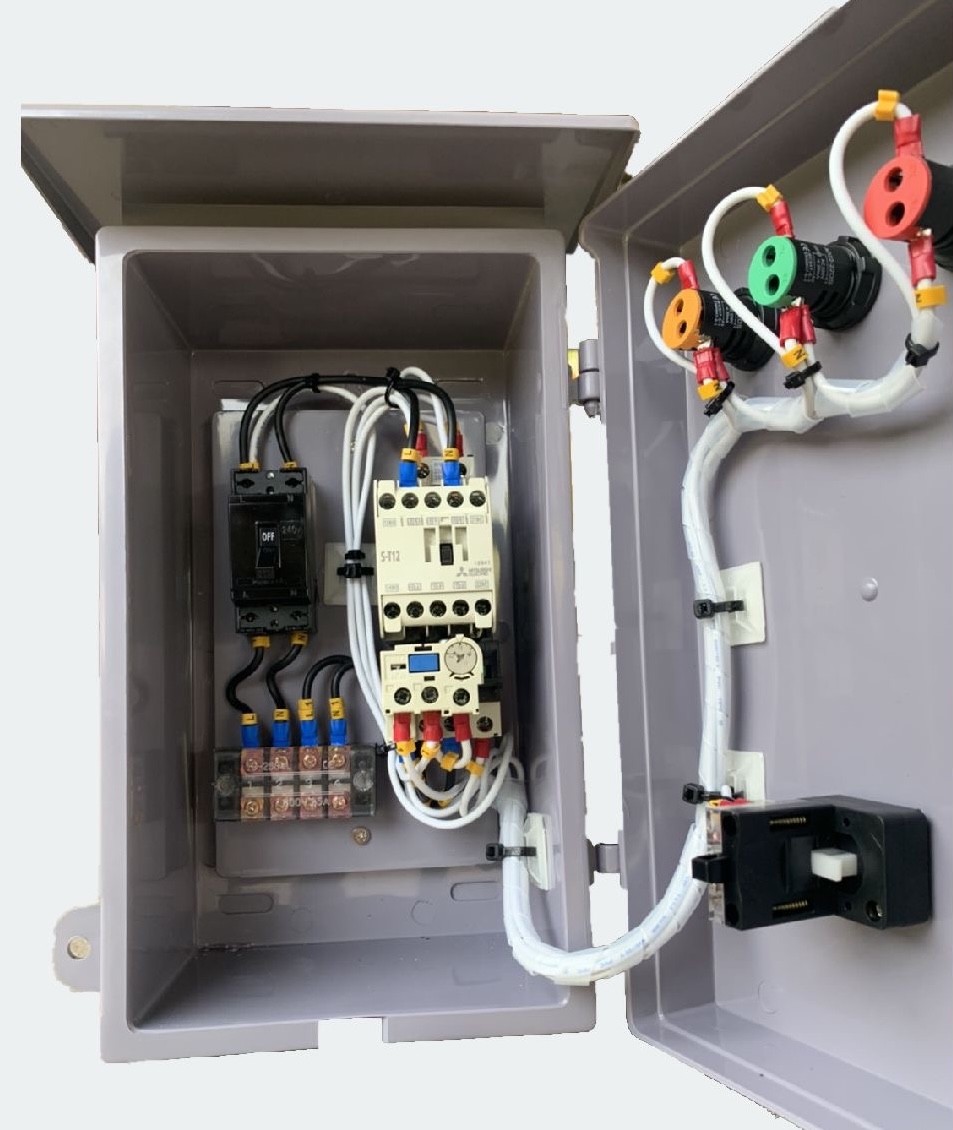 ตู้ควบคุมปั๊มน้ำ 2Hp 220V เปิดปิดธรรมดา