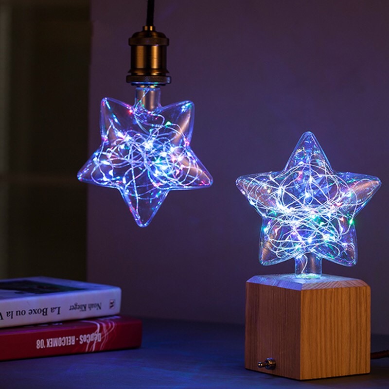 LED Fantastic Star-142 1W E27 RGB หลอดแอลอีดี รูปดาว