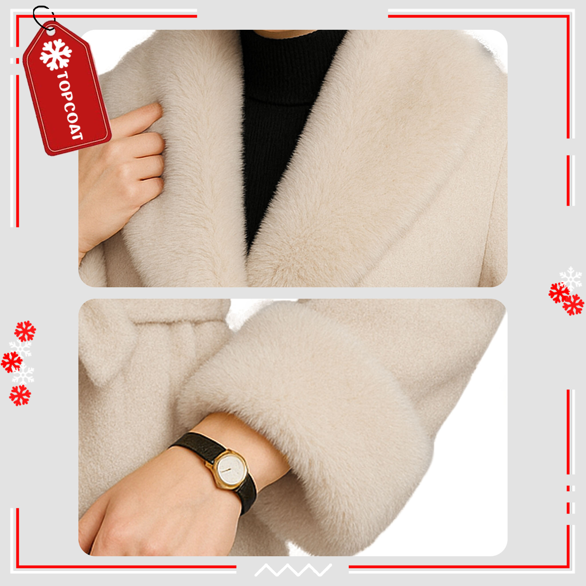 เสื้อคลุมกันหนาวปกเฟอร์ ผ้ามีน้ำหนัก กักเก็บอุณหภูมิได้ดี กระเป๋าสามารถใช้งานได้จริง