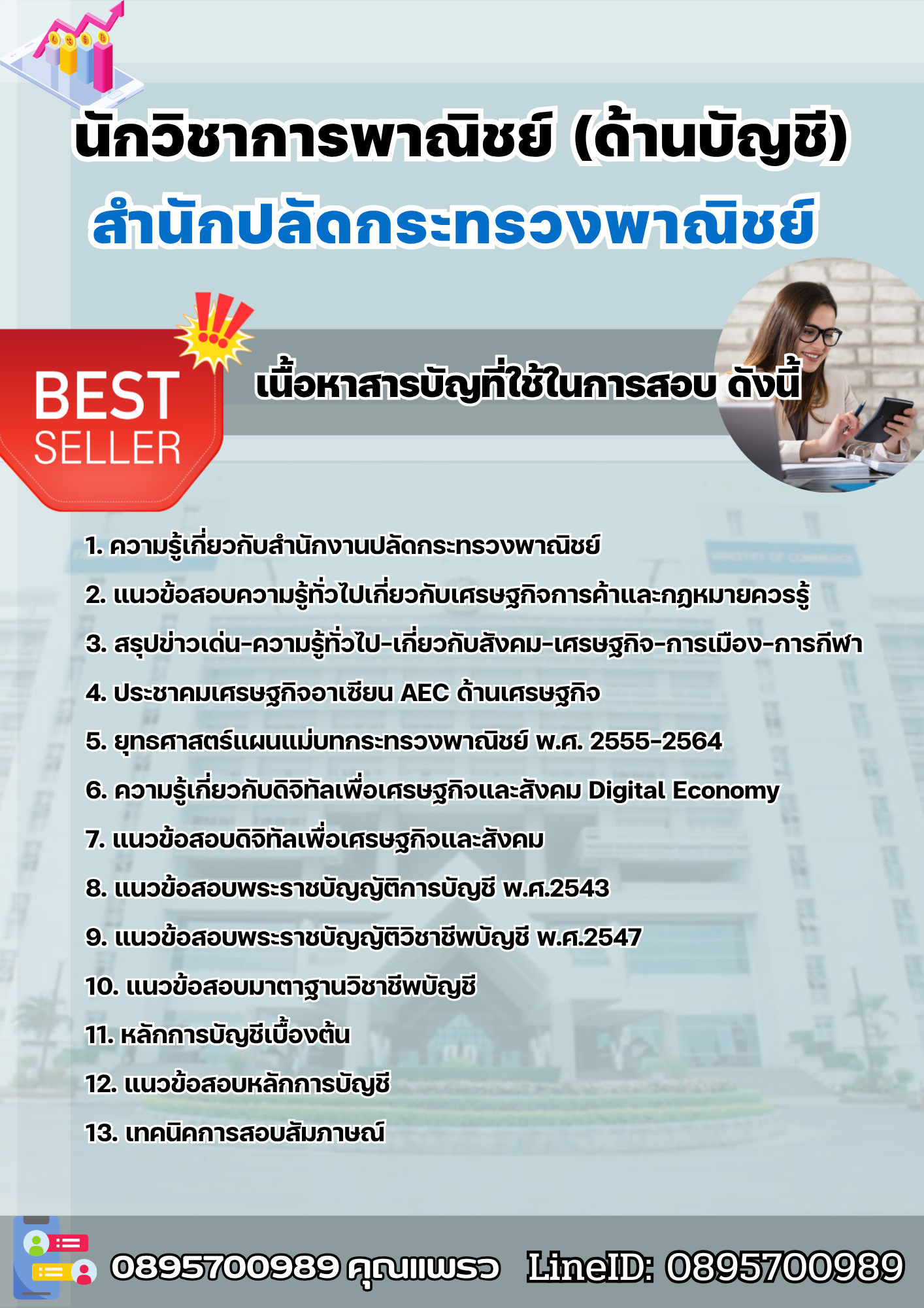 แนวข้อสอบนักวิชาการพาณิชย์ (ด้านบัญชี) สำนักงานปลัดกระทรวงพาณิชย์ 2568