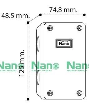 NANO กล่องกันน้ำพลาสติก บ๊อกกันน้ำ PVC ขนาด 2x4x2 นิ้ว รุ่น NANO-201W สีขาว