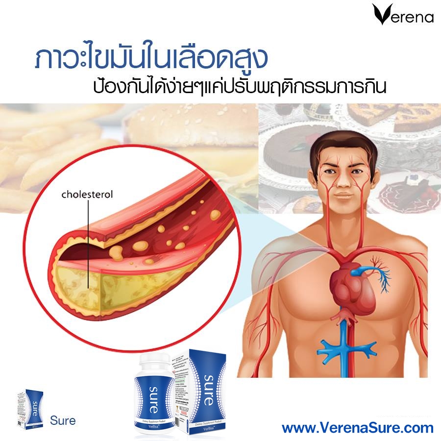 ป้องกันภาวะไขมันในเลือด ป้องกันด้วย verena sure