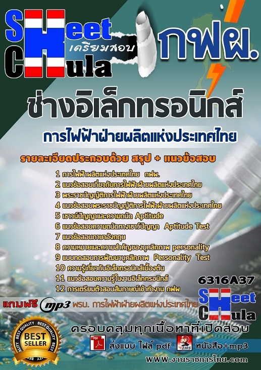 แนวข้อสอบช่างอิเล็กทรอนิกส์ การไฟฟ้าฝ่ายผลิตแห่งประเทศไทย (กฟผ) 2568