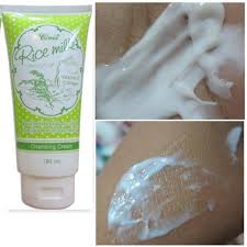 rice milk cleansing cream 180 ml. ครีมทำความสะอาดผิวหน้าสูตรน้ำนมข้าว