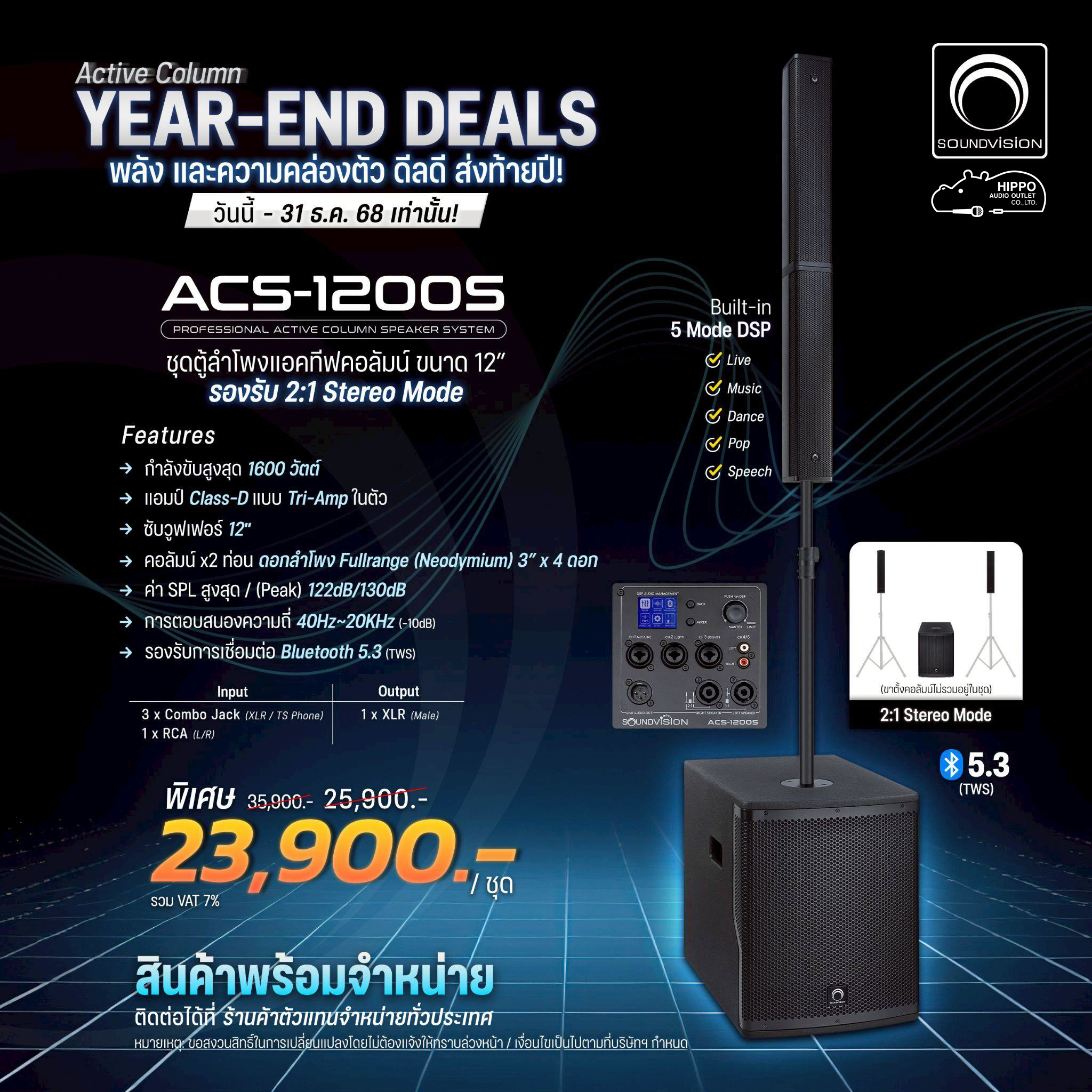 ชุดตู้ลำโพง SOUNDVISION ACS 1200S (C1.3)