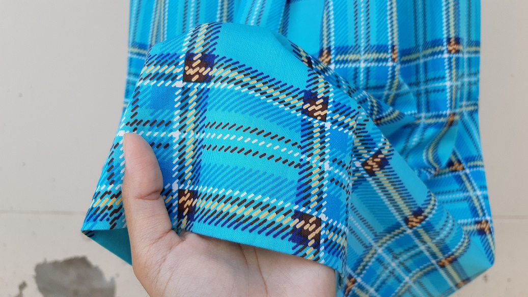 กระโปรงยาววินเทจสีฟ้า