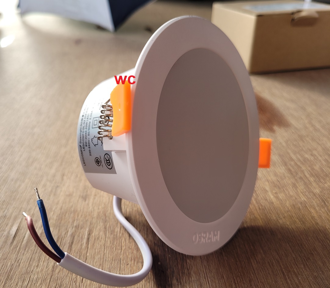 Osramโคมไฟดาวน์ไลท์ LED โคมฝังฝ้า ทรงกลม 8W warmwhite ยี่ห้อ Osram LEDConfom Downligh แอลอีดีดาวน์ไลท์