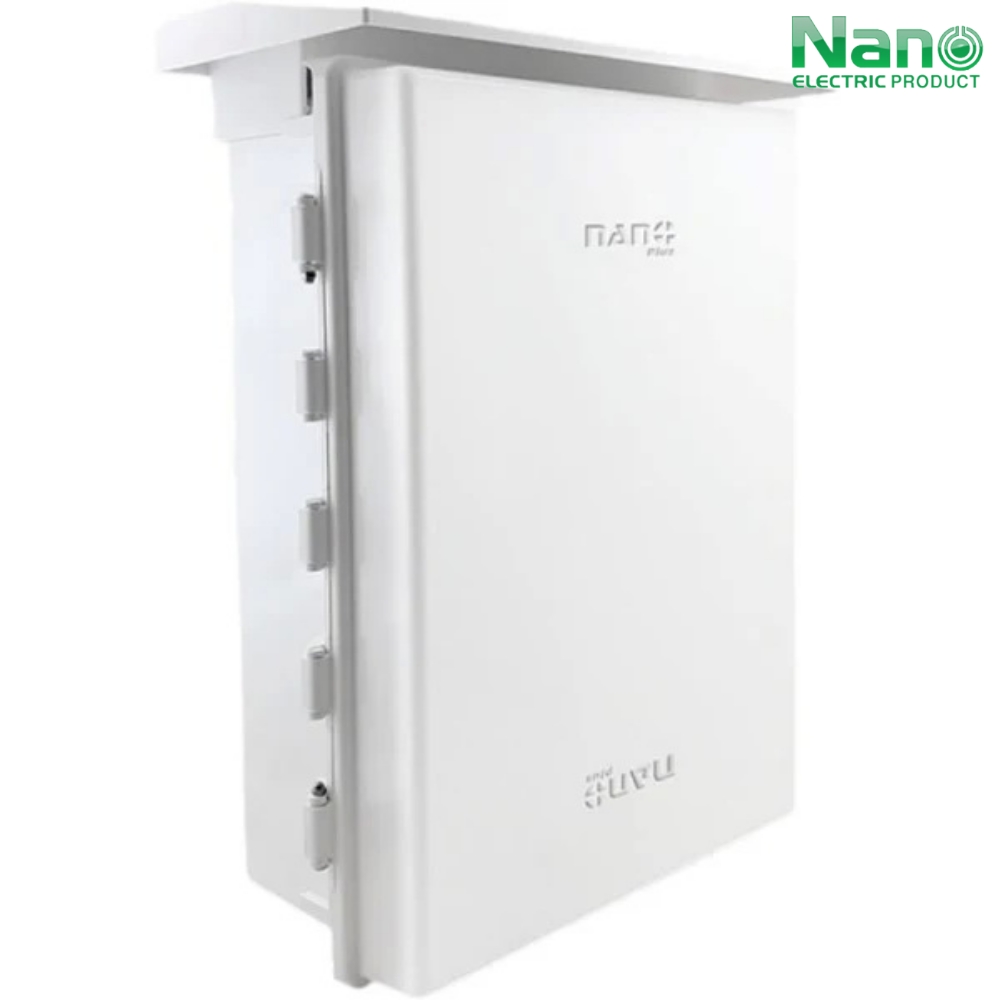 NANO ตู้พลาสติก เบอร์4 ยี่ห้อนาโน ตู้กันฝนสีขาว 15x21x8 นิ้ว รุ่น NANO-104W สำหรับใส่อุปกรณ์ไฟฟ้า
