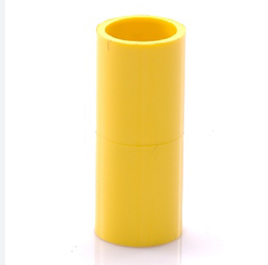 ข้อต่อตรงท่อเหลือง 10ตัว PVC ข้อต่อท่อ ยี่ห้อSO ต่อตรงPVC สีเหลือง ขนาด 3หุน 4หุน 3/8 -1นิ้ว