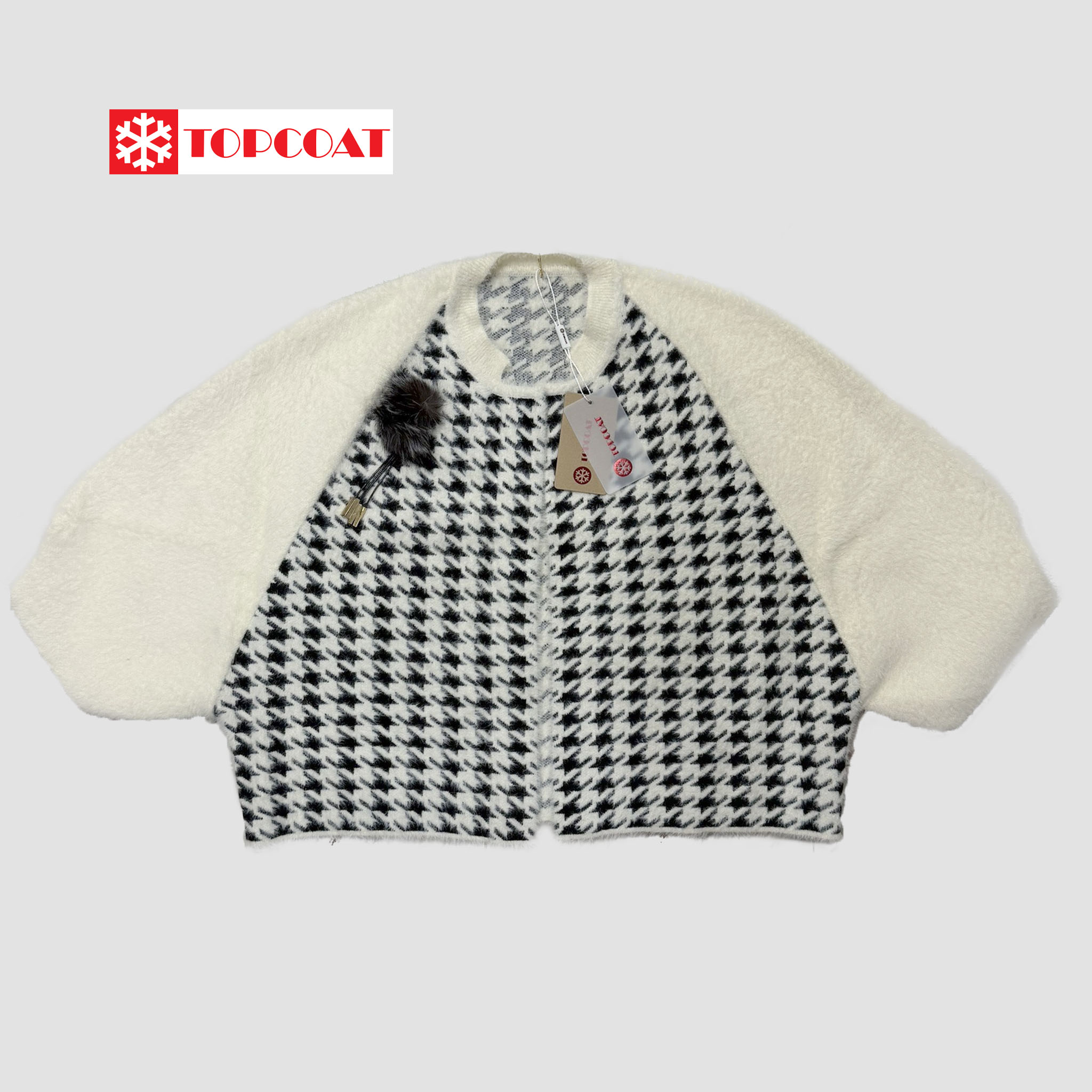 เสื้อคลุมกันหนาวตัวสั้นลายชอโนริ ผ้านิ่มใส่สบาย สี : ดำ น้ำตาล ครีม Freesize