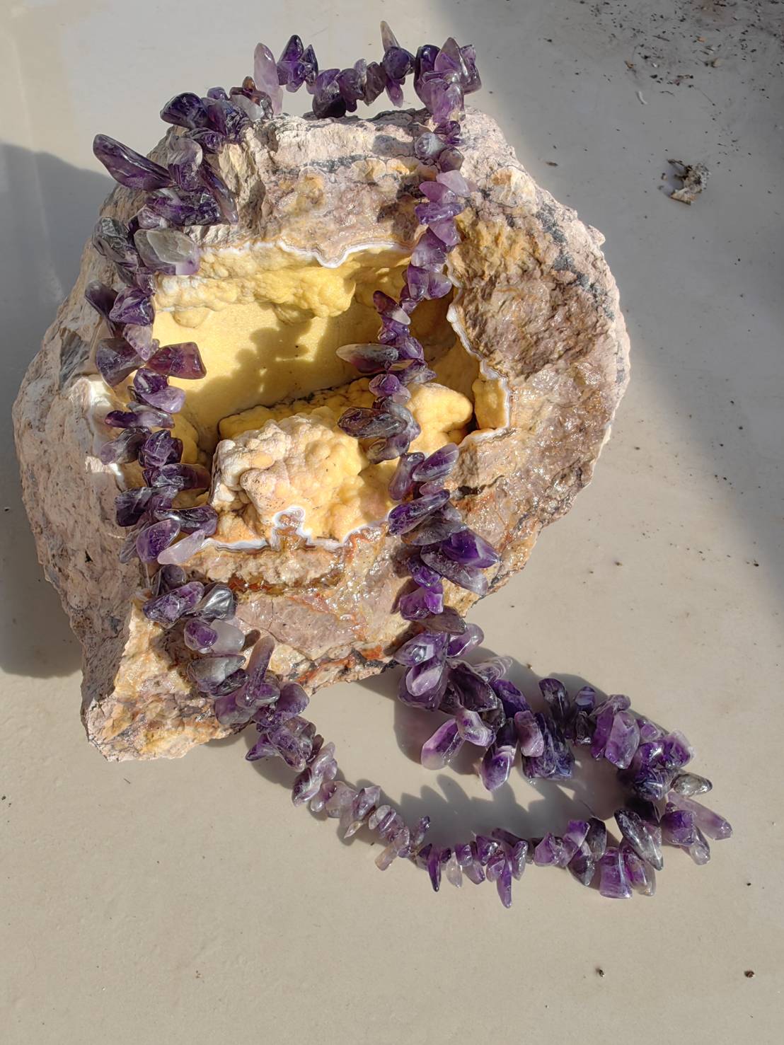 Amethyst Necklace สร้อยคออเมทิตส์ L 70 cm. 995.00 ct.