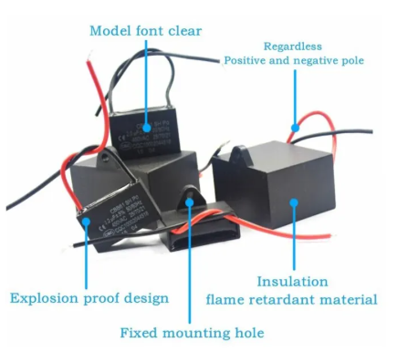 คาปาพัดลม CBB61 Capacitor พัดลม Motor Capacitor