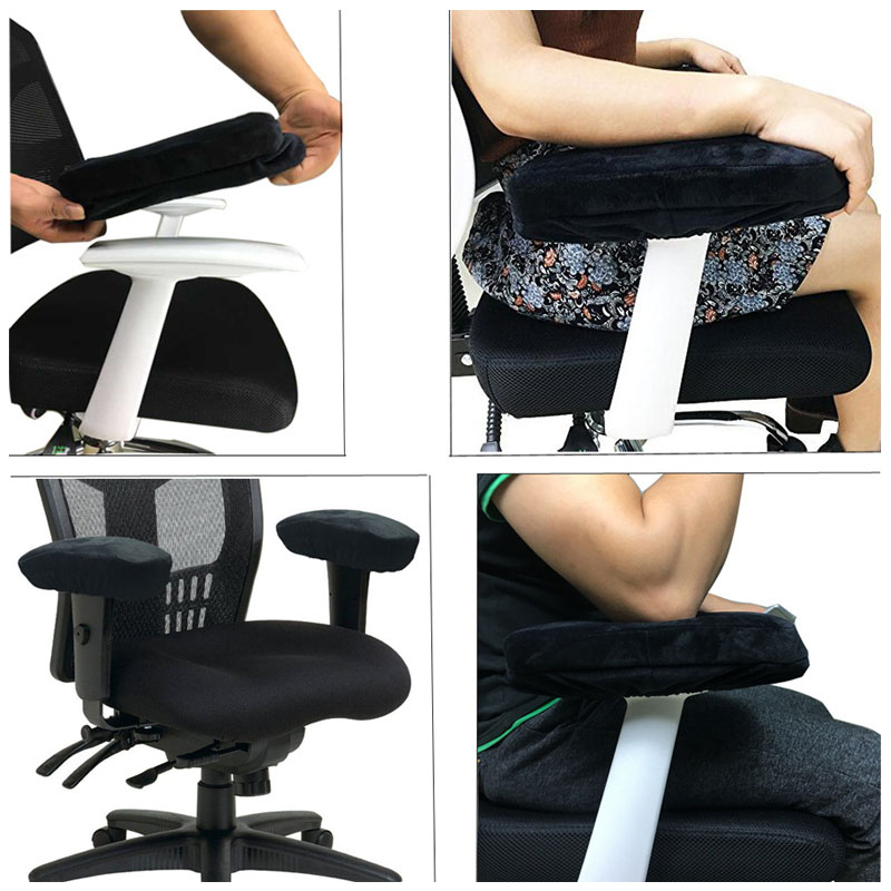 แผ่นปิดที่เท้าแขน ความดันแขน หมอนรองแขนเก้าอี้สําหรับเล่นเกม เบาะรองที่วางแขนเก้าอี้โฟมสําหรับบ้านหรือสํานักงานเก้าอี้