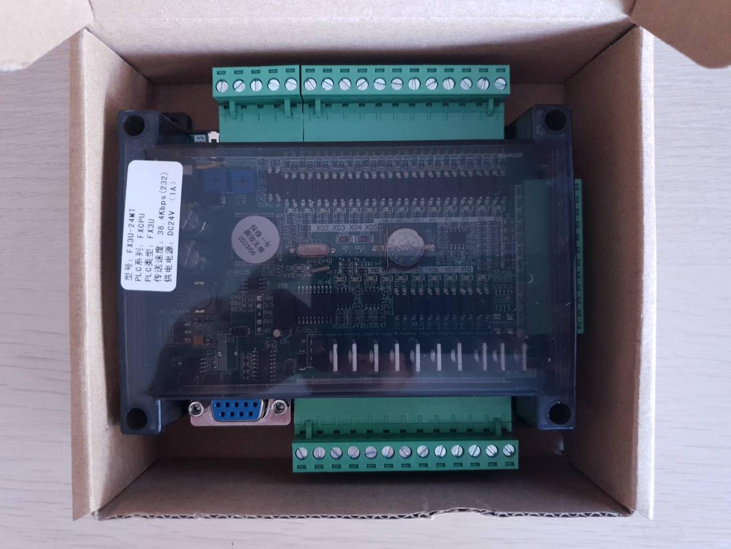 PLC BOARD FX3U-24MT+6AD+2DA+1RS485 (รุ่น TOP มีแบตเตอรี่ Backup)