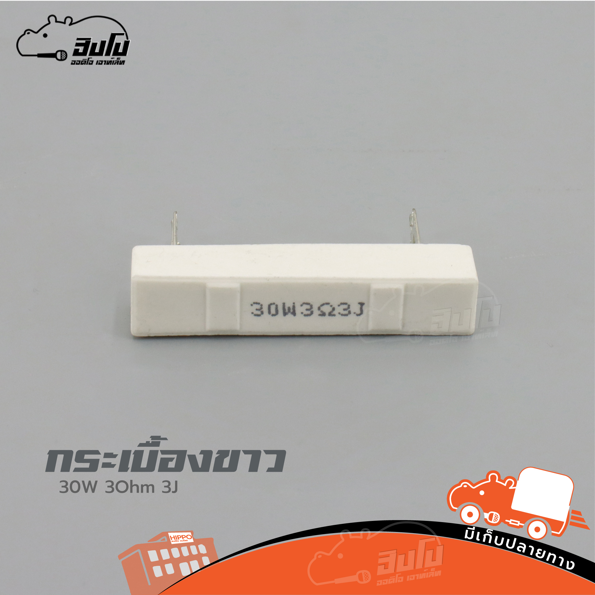 R กระเบื้องขาว 30W 3 Ohm 3J (HP001-01)