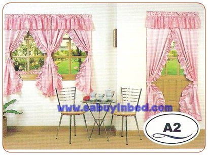 ผ้าม่าน หน้าต่าง / ประตู ผ้ามัน A2 (สีชมพู)