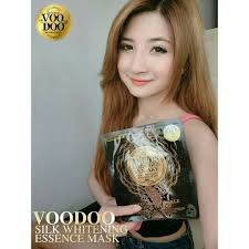 Voodoo Amezon booster white silk whitening essence mask 25 กรัม X 10 ซอง มาส์กหน้าวูดู อเมซอน