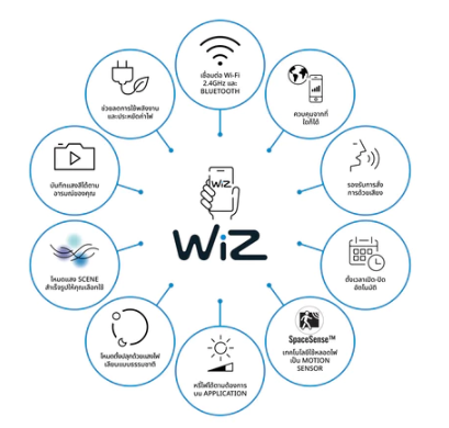 WIZ เครื่องแปลงแสงไฟตามคอนเทนต์ พร้อมไฟเส้น TV ขนาด 55"-65" และ 75"-85" ใช้ร่วมกับ Content Box