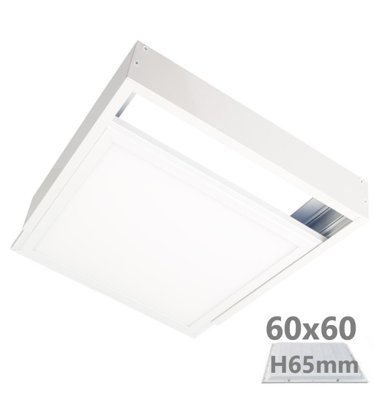 Surfaced Mount Kits อุปกรณ์เสริม 60x60 และ 30x120 เฟรมอลูมิเนียม สำหรับติดตั้งโคมไฟพาเนล LED กับฝ้าเพดานแบบลอย ชุดติดตั้งแบบยึดติดพื้นผิวสำหรับแผงไฟ LED ขนาด
