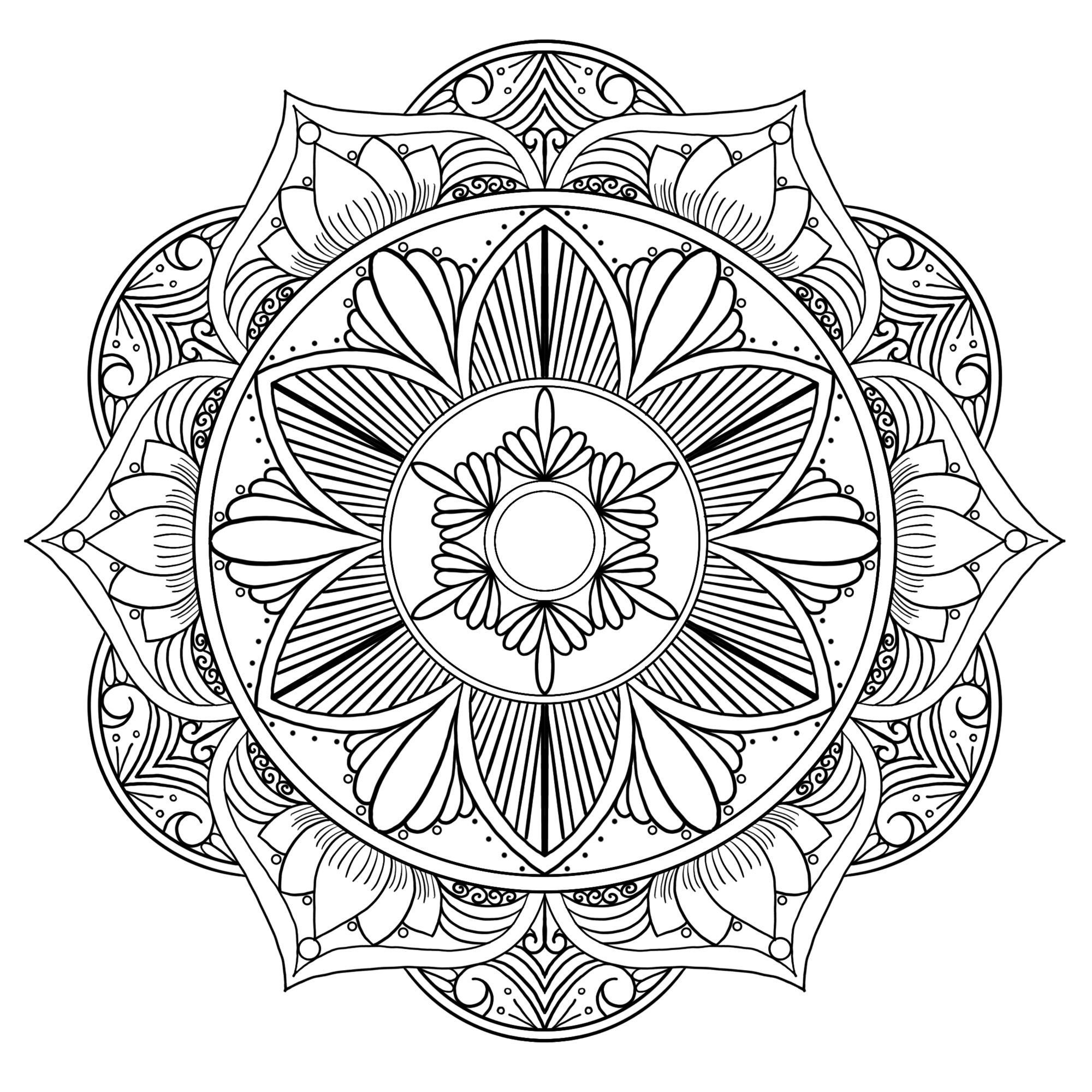 สมุดภาพระบายสี Mandala ฝึกสมาธิ