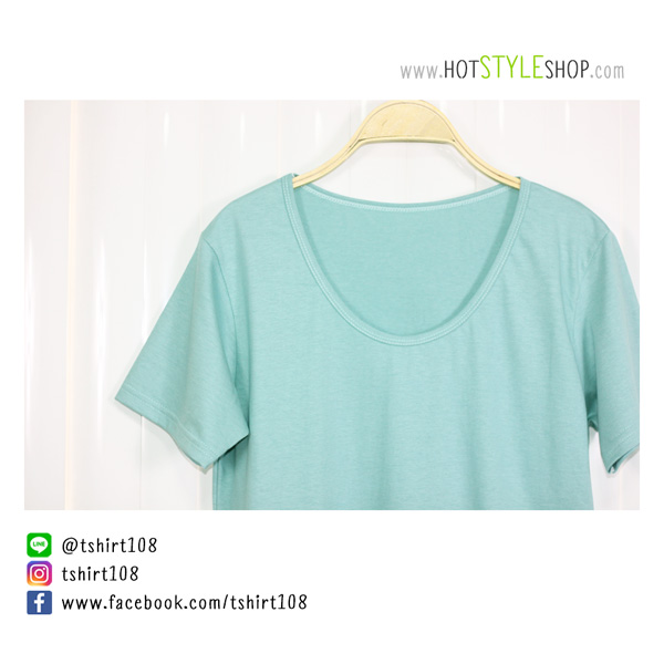 เสื้อยืดคอกว้าง เสื้อยืดคอยู