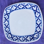 จานลายไทยสี่เหลี่ยมจตุรัส6*6"
