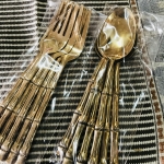 ช้อน,ส้อมทองเหลือง7"