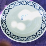 จานกลมลายไทยทรงบัว8"