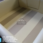 คอกกันกระแทก มีประตู สีกาแฟนม ขนาด6ฟุต