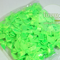 โบว์จิ๋ว สีเขียวอ่อนนีออน (100 ชิ้น/ถุง)