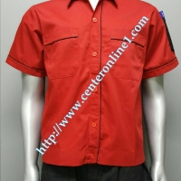 เสื้อ ยูนิฟอร์ม ผ้าคอมทวิว เสื้อช็อป เสื้อช่าง เสื้อทำงาน (M) จำนวน 5 ตัว