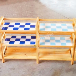 ชั้นไม้กระเบื้อง 18 แผ่น